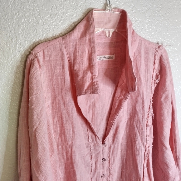 Free People We The Free One And Only Buttondown Top Dolman Oversized Sz S - Picture 3 of 11